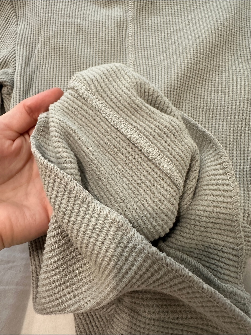 Skims XXS Waffle Knit Henley - Picture 5 of 5